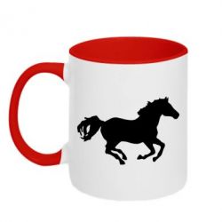 Чашка двухцветная 320ml Лошадка - PrintSalon