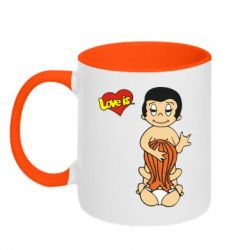Чашка двухцветная 320ml Love is... Sex :) - PrintSalon