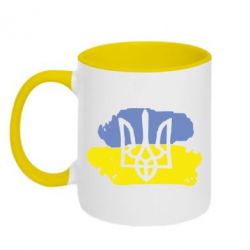 Чашка двухцветная 320ml Мальований прапор - PrintSalon