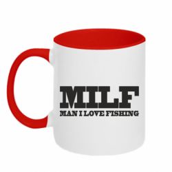 Чашка двокольорова Man I Love Fishing