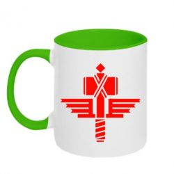 Чашка двухцветная 320ml Manowar Logo - PrintSalon