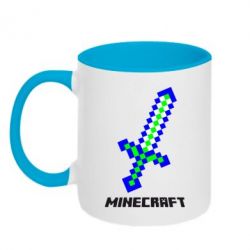 Чашка двухцветная 320ml Меч Minecraft - PrintSalon