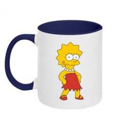 Чашка двухцветная 320ml Мэгги Симпсон - PrintSalon