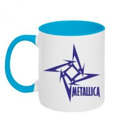 Чашка двухцветная 320ml Metallica Logotype - PrintSalon