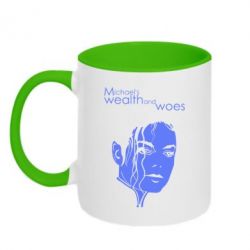 Чашка двухцветная 320ml Michael's wealth and woes - PrintSalon