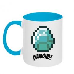 Чашка двокольорова Minecraft Diamond!