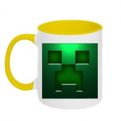 Чашка двухцветная 320ml Minecraft Face - PrintSalon