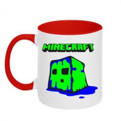Чашка двухцветная 320ml Minecraft Head - PrintSalon