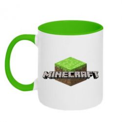 Чашка двухцветная 320ml Minecraft Land - PrintSalon