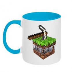 Чашка двокольорова Minecraft Logo Сube