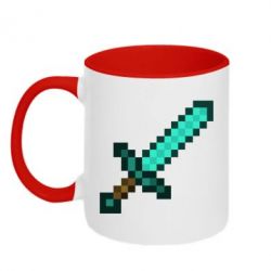 Чашка двухцветная 320ml Minecraft меч - PrintSalon