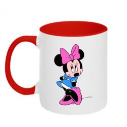Чашка двухцветная 320ml Минни стесняется - PrintSalon