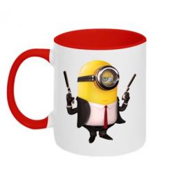 Чашка двухцветная 320ml Миньон Хитман-PrintSalon Чашка двухцветная 320ml Миньон Хитман