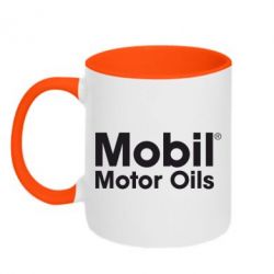 Чашка двухцветная 320ml Mobil Motor Oils - PrintSalon