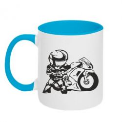 Чашка двокольорова Мотоцикліст