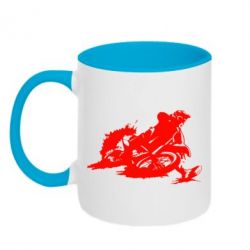 Чашка двокольорова Мотокрос лого