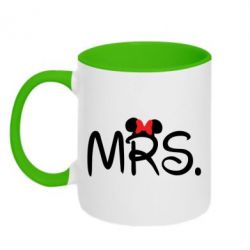 Чашка двухцветная 320ml Mrs. - PrintSalon