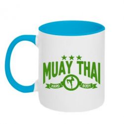 Чашка двухцветная 320ml Muay Thai Hard Body - PrintSalon