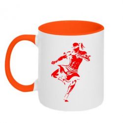 Чашка двухцветная 320ml Muay Thai Low Kick - PrintSalon