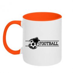Чашка двокольорова Напис "Футбол" - PrintSalon