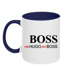 Чашка двухцветная 320ml Не Hugo, но Boss - PrintSalon