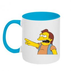 Чашка двухцветная 320ml Нельсон Симпсон - PrintSalon