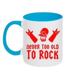 Чашка двокольорова Never old to rock (Gomer)