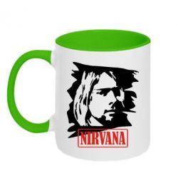 Чашка двокольорова Nirvana Kurt Cobian