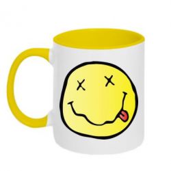 Чашка двокольорова Nirvana Logo 3D - PrintSalon