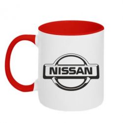 Чашка двокольорова Nissan Логотип-PrintSalon Чашка двокольорова Nissan Логотип