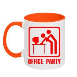 Чашка двухцветная 320ml Office Party - PrintSalon