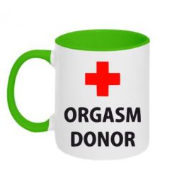 Чашка двухцветная 320ml Orgasm Donor - PrintSalon