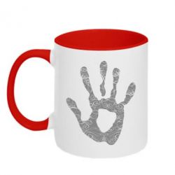 Чашка двокольорова Відбиток руки