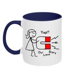 Чашка двухцветная 320ml 2302Our love story2 - PrintSalon