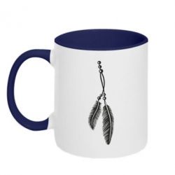 Чашка двокольорова Перо