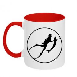 Чашка двокольорова Подводная охота