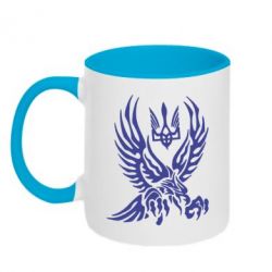Чашка двокольорова Птах та герб - PrintSalon