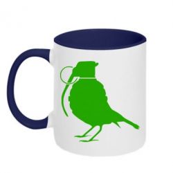 Чашка двокольорова Пташка з гранатою