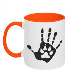 Чашка двокольорова Рука вовка - PrintSalon