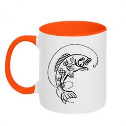 Чашка двокольорова Риба