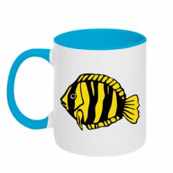 Чашка двухцветная 320ml рыбка - PrintSalon