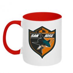 Чашка двухцветная 320ml San Jose Sharks - PrintSalon