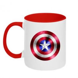 Чашка двухцветная 320ml Щит кэпа - PrintSalon