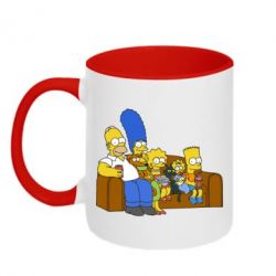 Чашка двухцветная 320ml Семейство Симпсонов