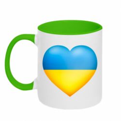 Кружка двухцветная 320ml Серце патріота - PrintSalon