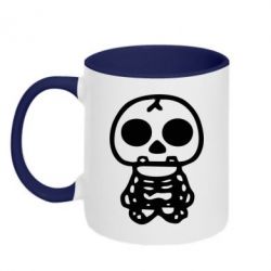 Чашка двокольорова Скелетик