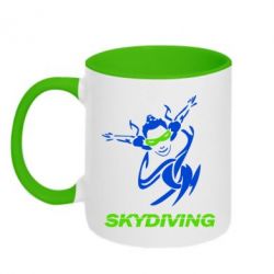 Чашка двухцветная 320ml Skidiving - PrintSalon