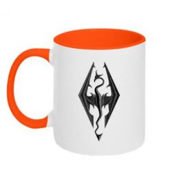 Чашка двокольорова Skyrim Logo 3D - PrintSalon