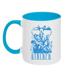 Чашка двухцветная 320ml Stalker Logo - PrintSalon