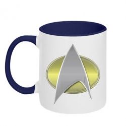 Чашка двухцветная 320ml Star Trek Gold Logo - PrintSalon